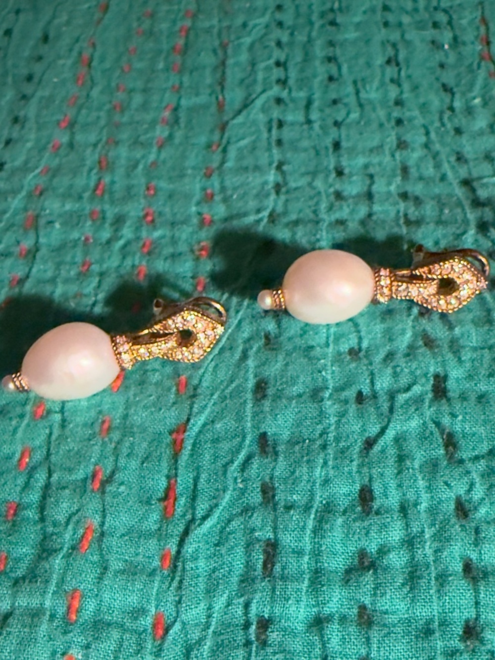 Judith Ripka 1.5” .925 Gold Plated CZ Earrings
